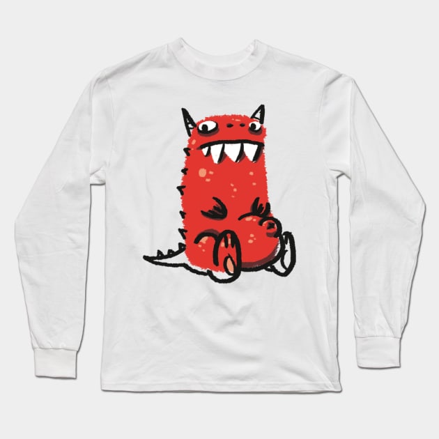 Big Chompers Doodle Monster Long Sleeve T-Shirt by SaruHime